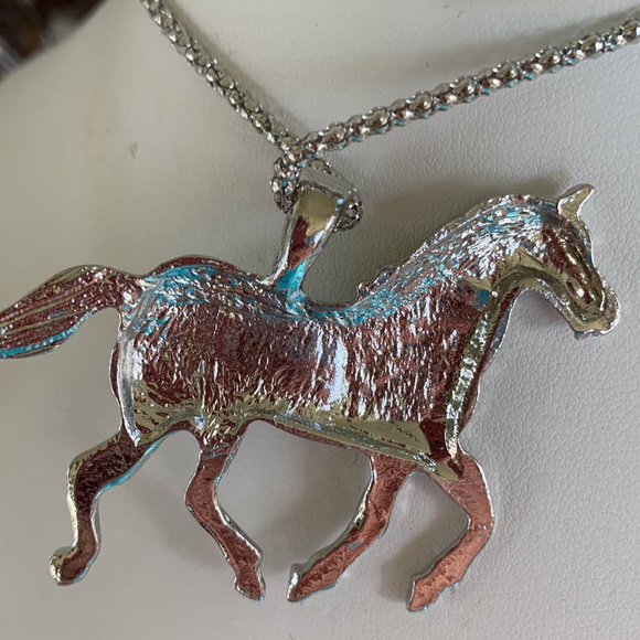 Colourful enamel Horse choker necklace with matching earrings SET new - Picture 10 of 12